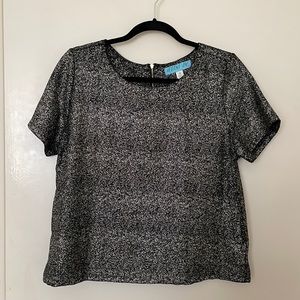 Aina Be Black and gold sparkly blouse size M